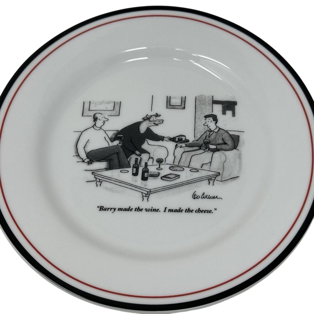 Restoration Hardware The New Yorker Humor “Barry made The Wine…..” 8” Plate
